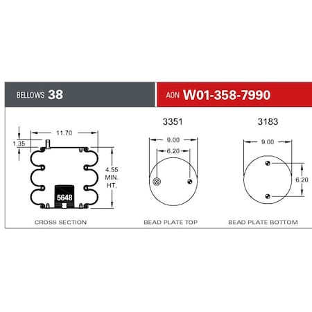 Firestone 38D CB 3/4CFBN 2BN, W013587990 W013587990